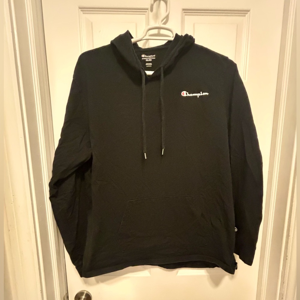 Champion Men's Black Hoodie with Logo